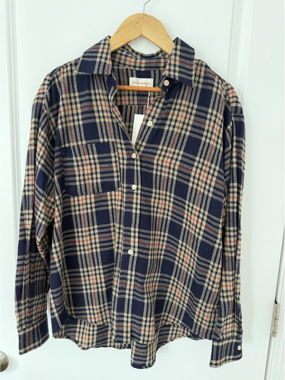 Sienne Boutique Plaid Button-Up Shirt